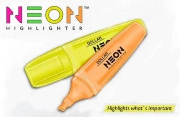 Dollar Neon Yellow and Orange Highlighters - Image 2